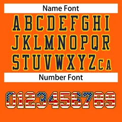 Orange Navy-Gold Classic Authentic Football Jersey 4
