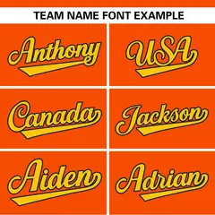 Orange Navy-Gold Color Block Two-Button Softball Jersey 3