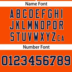 Orange Navy Gradient Ribbed Authentic Baseball Jersey 4