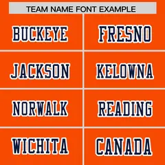 Orange Navy Gradient Side Pattern Authentic Football Jersey 3