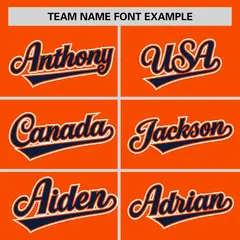 Orange Navy Half Stripe Authentic Baseball Jersey 3