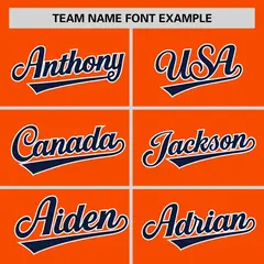 Orange Navy Horizontal Stripe Pullover Baseball Jersey 3