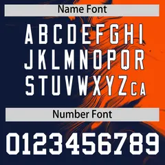 Orange Navy Ink Pattern Authentic Baseball Jersey 4