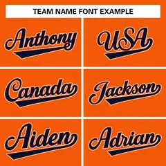 Orange Navy-Orange Raglan Sleeves Varsity Full-Snap Letterman Jacket 3
