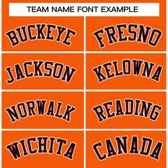 Orange Navy-Orange Raglan Sleeves Varsity Full-Snap Letterman Jacket 3