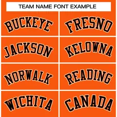 Orange Navy-Orange Raglan Sleeves Varsity Full-Snap Letterman Jacket 5