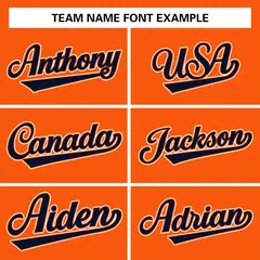 Orange Navy-Orange Raglan Sleeves Varsity Full-Snap Letterman Jacket 5