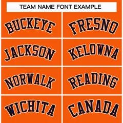 Orange Navy Orange-White Classic Hockey Jersey 3