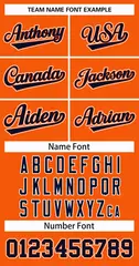 Orange Navy Orange-White Classic Hockey Jersey 3