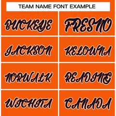 Orange Navy Orange-White Classic Hockey Jersey 3