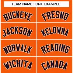 Orange Navy Orange-White Classic Hockey Jersey 3