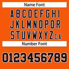Orange Navy Orange-White Classic Hockey Jersey 4