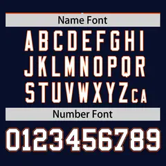 Orange Navy Pinstripe Raglan Baseball Jersey 4
