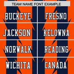 Orange Navy Razr Stripe Graffiti Pattern Flag Football Jersey 3