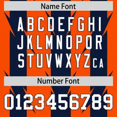 Orange Navy Razr Stripe Graffiti Pattern Flag Football Jersey 4