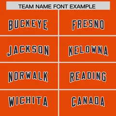 Orange Navy Retro Sleeve Line Authentic Football Jersey 3