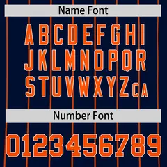 Orange Navy Reversible Stripe Baseball Jersey 6