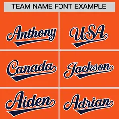 Orange Navy Side Camo Baseball Jersey 3