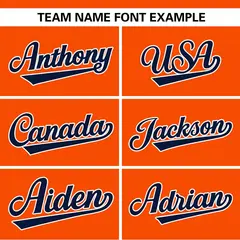 Orange Navy Side Spot Raglan Pullover Baseball Jersey 3