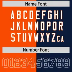 Orange Navy Split Two Tone Authentic Football Jersey 4