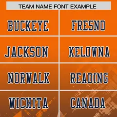 Orange Navy Star Gradient Flag Football Jersey 3