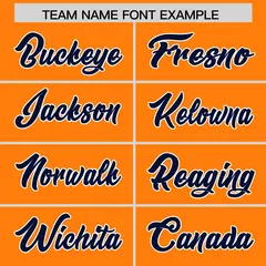 Orange Navy Star Pattern Raglan Sleeves Football Jersey 3
