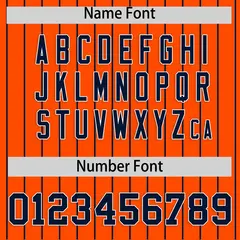 Orange Navy Stripe Raglan Sleeves Fashion Baseball Jersey 4