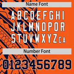 Orange Navy Tribal Split Baseball Jersey 4