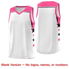 Orange Navy Two Tone Side Star Color Block Breathable Basketball Jersey 6
