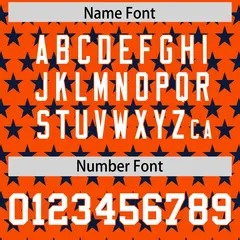 Orange Navy White American Flag Graffiti Baseball Jersey 4