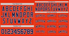Orange Navy-White Bull Classic Authentic Baseball Jersey 3