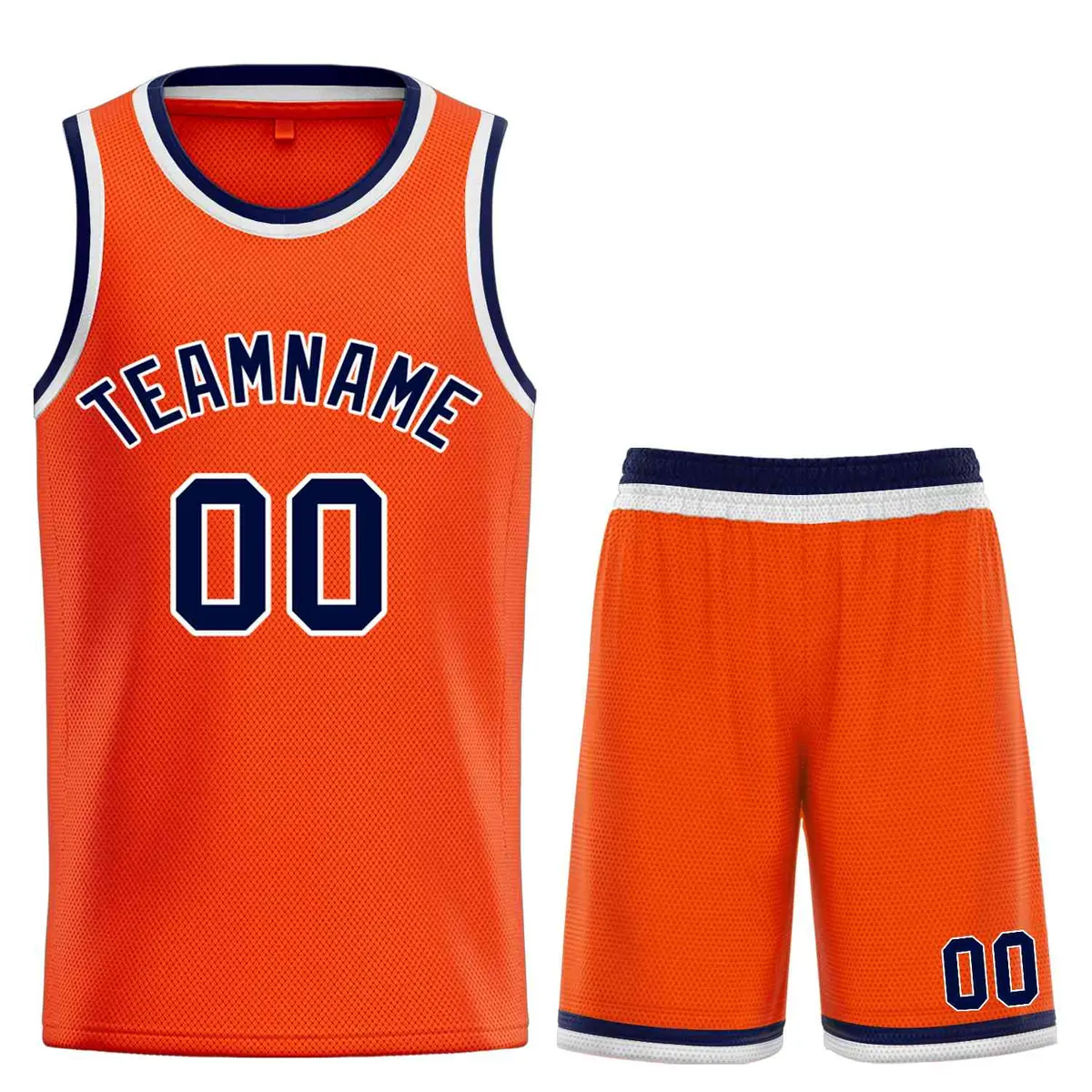 Orange Navy-White Bull Classic Sets Basketball Jersey