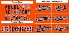 Orange Navy-White Classic Authentic Baseball Jersey 3