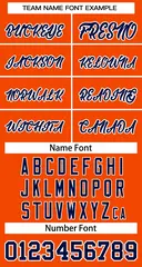 Orange Navy-White Classic Basketball Jersey 3