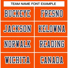 Orange Navy-White Classic Style Authentic Football Jersey 3
