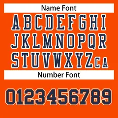 Orange Navy-White Classic Style Authentic Football Jersey 4