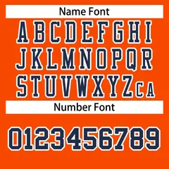 Orange Navy-White Classic Style Authentic Football Jersey 4