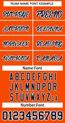 Orange Navy-White Classic Style Two-Button Softball Jersey 3