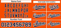 Orange Navy-White Classic Style Two-Button Softball Jersey 3