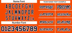 Orange Navy-White Classic Style Two-Button Softball Jersey 3