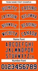 Orange Navy-White Classic Style Two-Button Softball Jersey 3