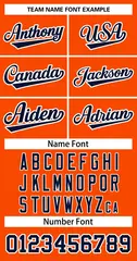 Orange Navy-White Classic Style Two-Button Softball Jersey 3