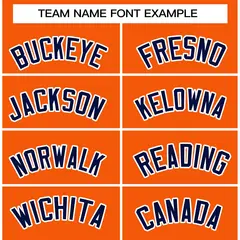 Orange Navy-White Classic Varsity Full-Snap Letterman Jacket 3