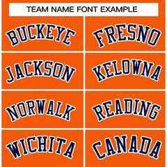 Orange Navy-White Classic Varsity Full-Snap Letterman Jacket 3