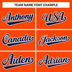 Orange Navy-White Classic Varsity Full-Snap Letterman Jacket 3