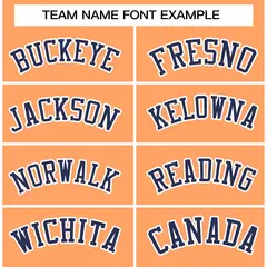 Orange Navy-White Classic Varsity Full-Snap Letterman Jacket 5