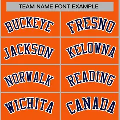 Orange Navy-White Classic Varsity Full-Snap Letterman Jacket 5