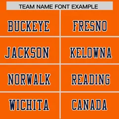 Orange Navy-White Color Block Raglan Sleeves Football Jersey 3