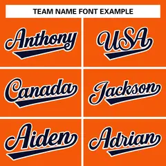 Orange Navy-White Color Block Ribbon Varsity Full-Snap Bomber Jacket 5