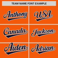 Orange Navy-White Color Block Varsity Letterman Jacket 3